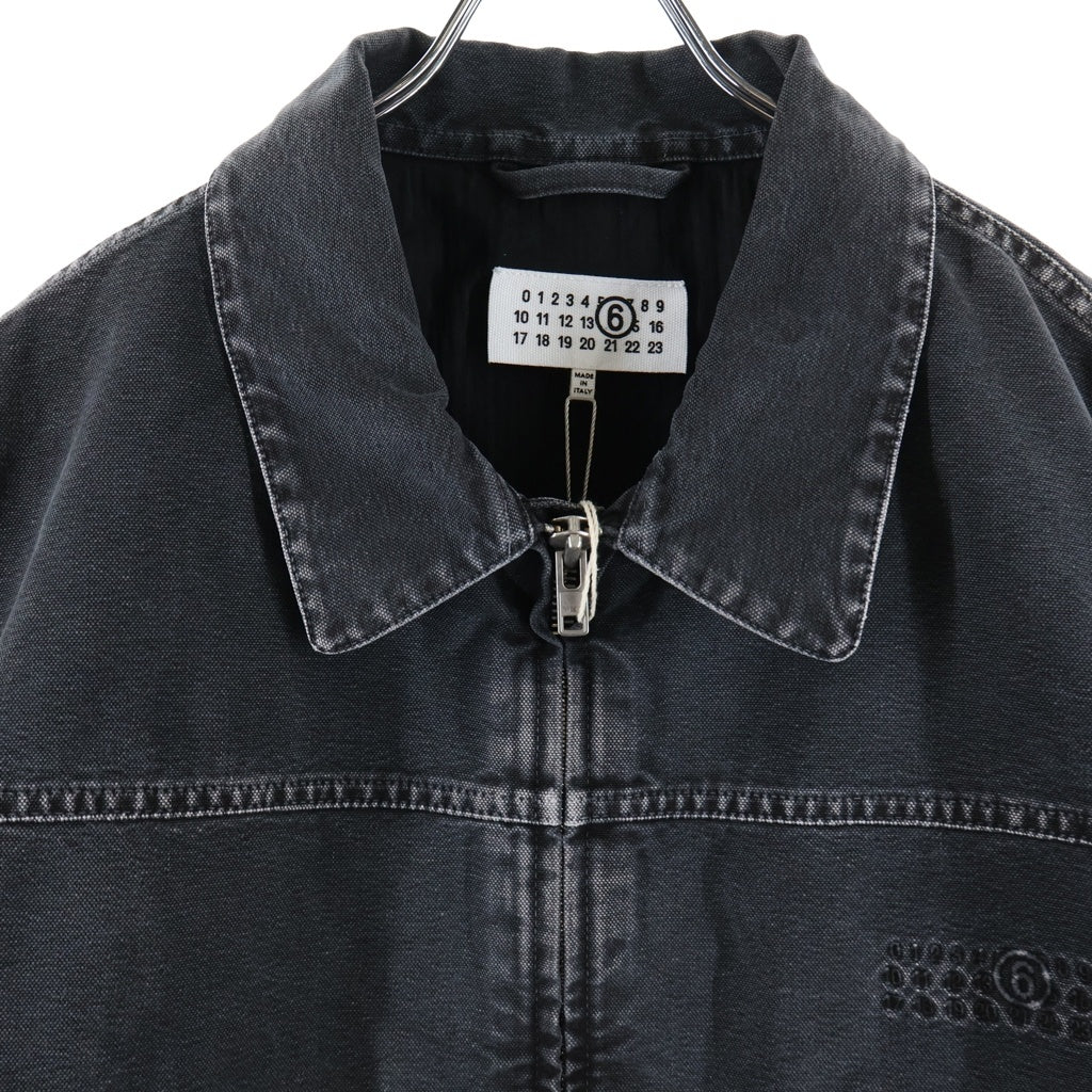 MM6 Maison Margiela(エムエムシックスメゾンマルジェラ) 25SS Heavy Weight Washed Chore Jacket チョアジャケット ブラック SH0AM0041