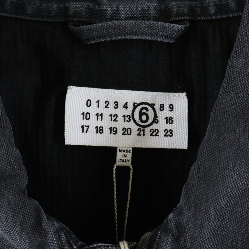 MM6 Maison Margiela(エムエムシックスメゾンマルジェラ) 25SS Heavy Weight Washed Chore Jacket チョアジャケット ブラック SH0AM0041