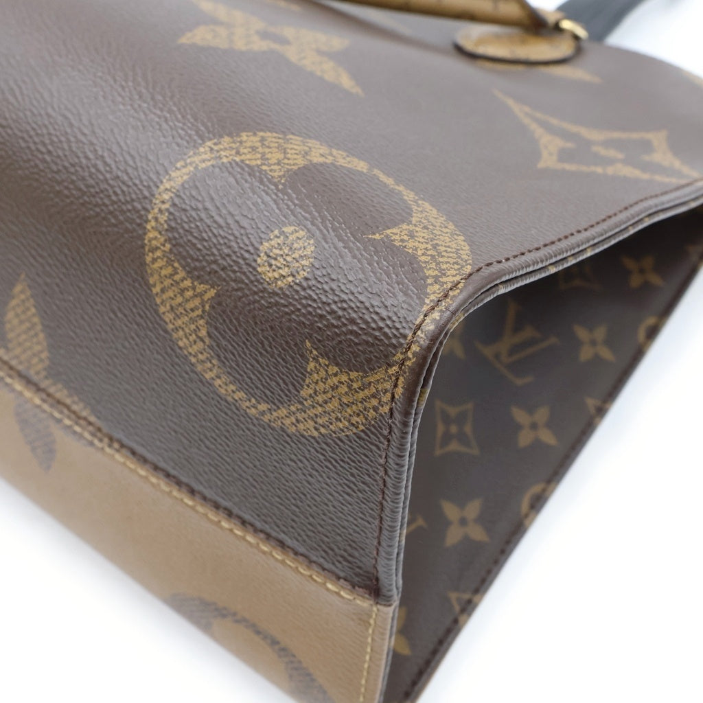 LOUIS VUITTON(ルイヴィトン) モノグラムリバース オンザゴーMM ハンドバッグ トートバッグ ブラウン PVC×レザー M45321 レディース