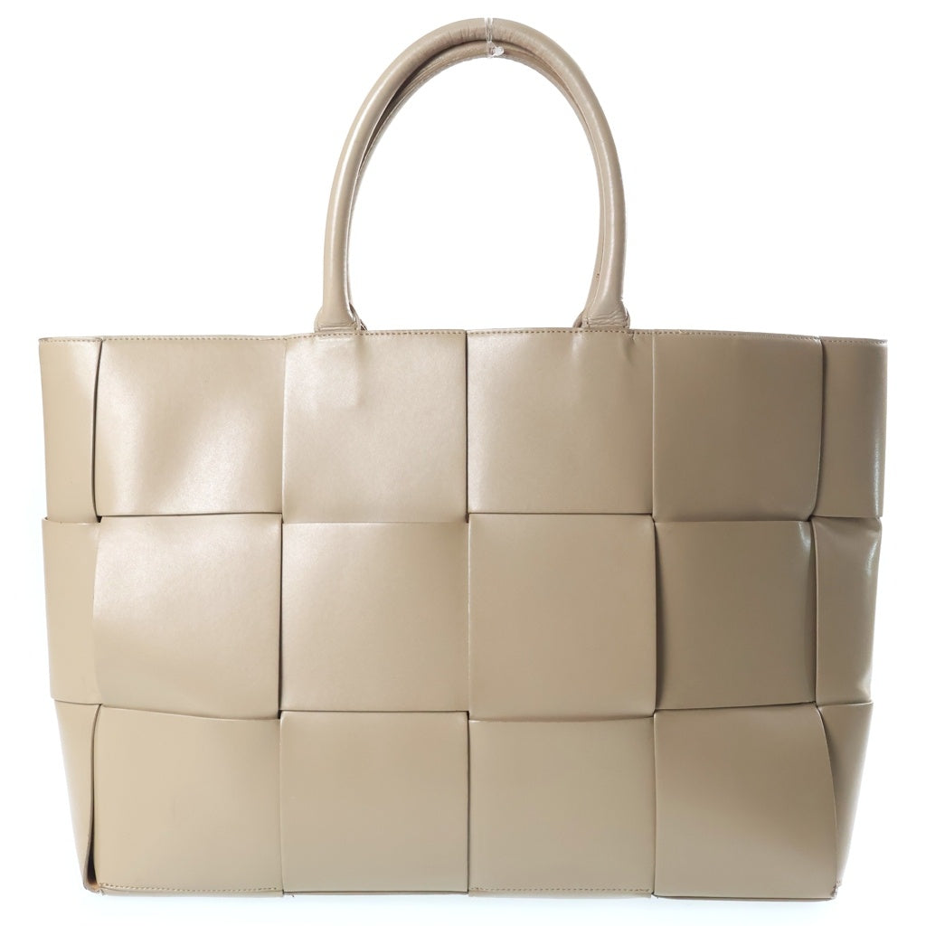 BOTTEGA VENETA(ボッテガヴェネタ) アルコトート ラージ トートバッグ ハンドバッグ グレージュ レザー 608608 レディース