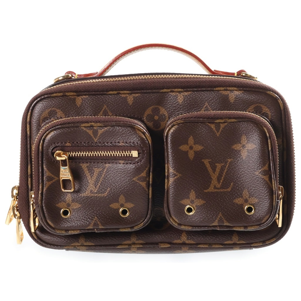 LOUIS VUITTON(ルイヴィトン) モノグラム ユーティリティ クロスボディ ショルダーバッグ PVC レザー ブラウン M80446 RFID レディース