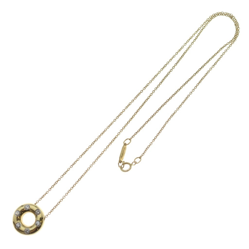TIFFANY & Co.(ティファニー) ドッツ サークル 6PD ネックレス Au750 K18 YG イエローゴールド レディース