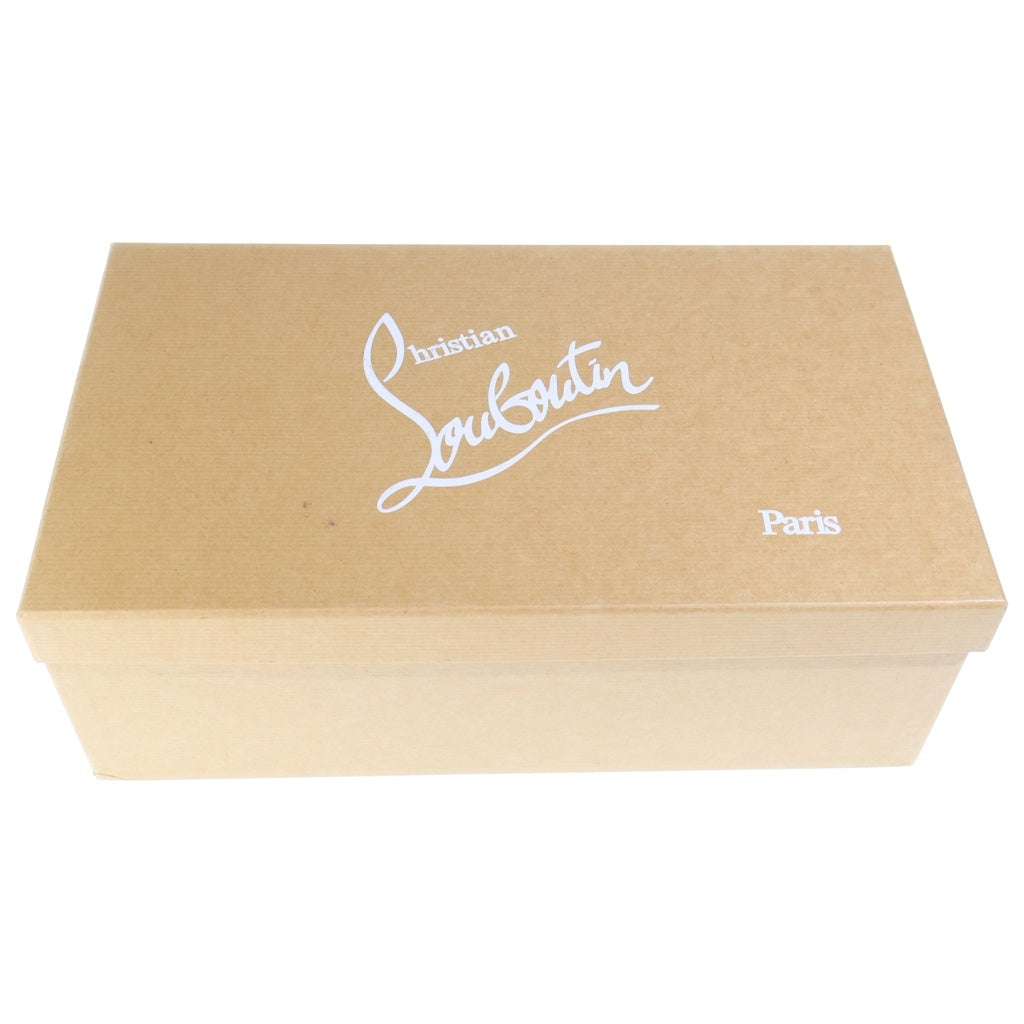 CHRISTIAN LOUBOUTIN(クリスチャンルブタン) コルクフリンジ パテント コンビレザー ローカットシューズ ローファー グリーン/ホワイト