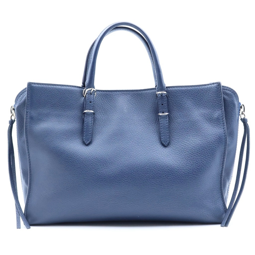 BALENCIAGA(バレンシアガ) ペーパーミニ 2WAY ハンド ショルダーバッグ レザー ブルー 370926 レディース