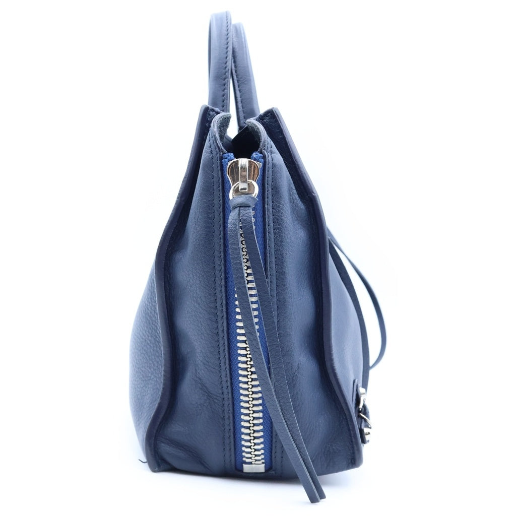 BALENCIAGA(バレンシアガ) ペーパーミニ 2WAY ハンド ショルダーバッグ レザー ブルー 370926 レディース
