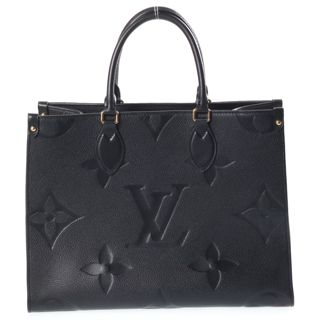 LOUIS VUITTON(ルイヴィトン) モノグラムアンプラント オンザゴーMM トートバッグ ハンドバッグ ブラック レザー M45595 ゴールド金具 レディース