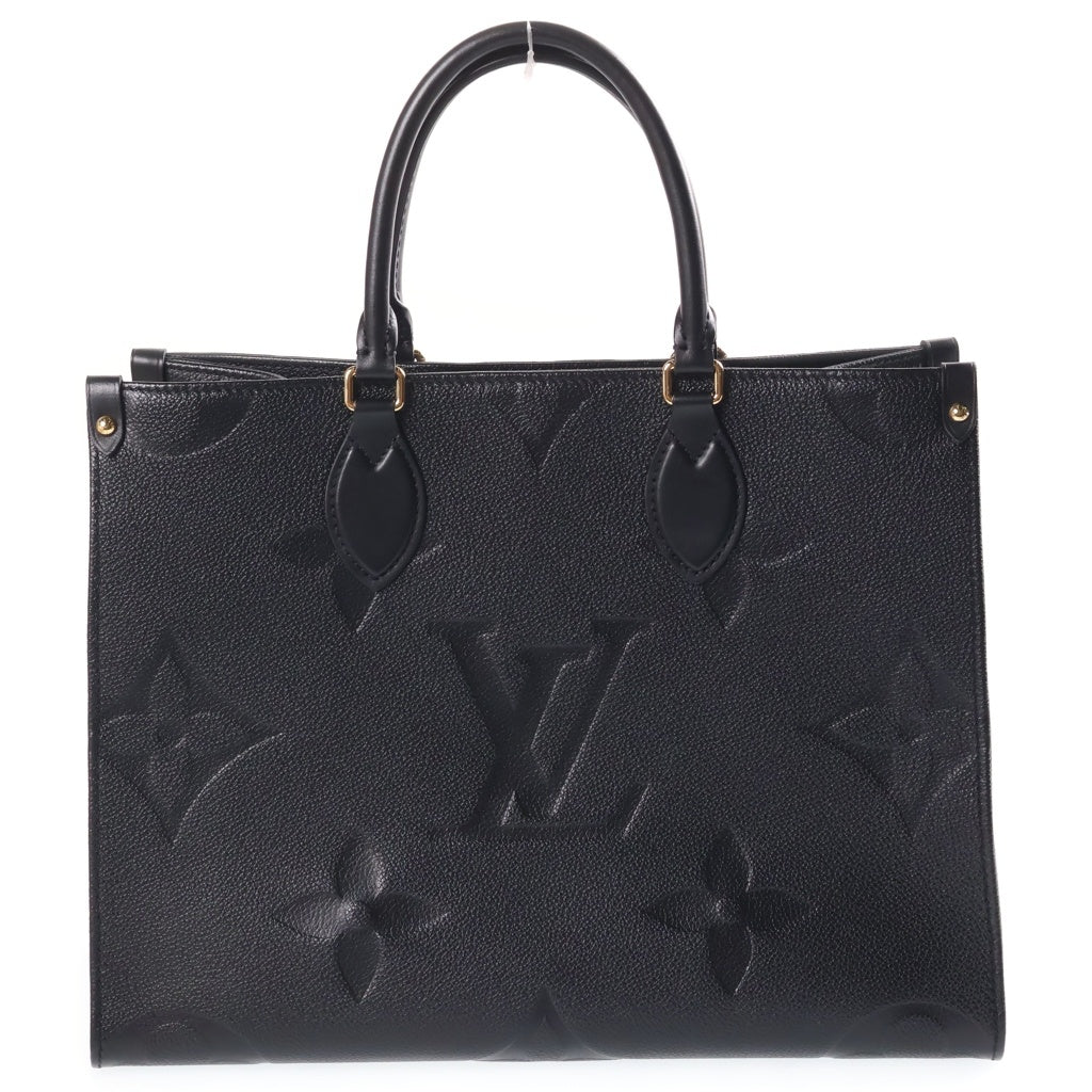 LOUIS VUITTON(ルイヴィトン) モノグラムアンプラント オンザゴーMM トートバッグ ハンドバッグ ブラック レザー M45595 ゴールド金具 レディース