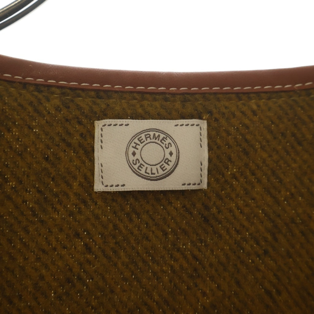 HERMES(エルメス) ロカバール タッセル付 ポンチョ ウール カシミア イエロー レディース