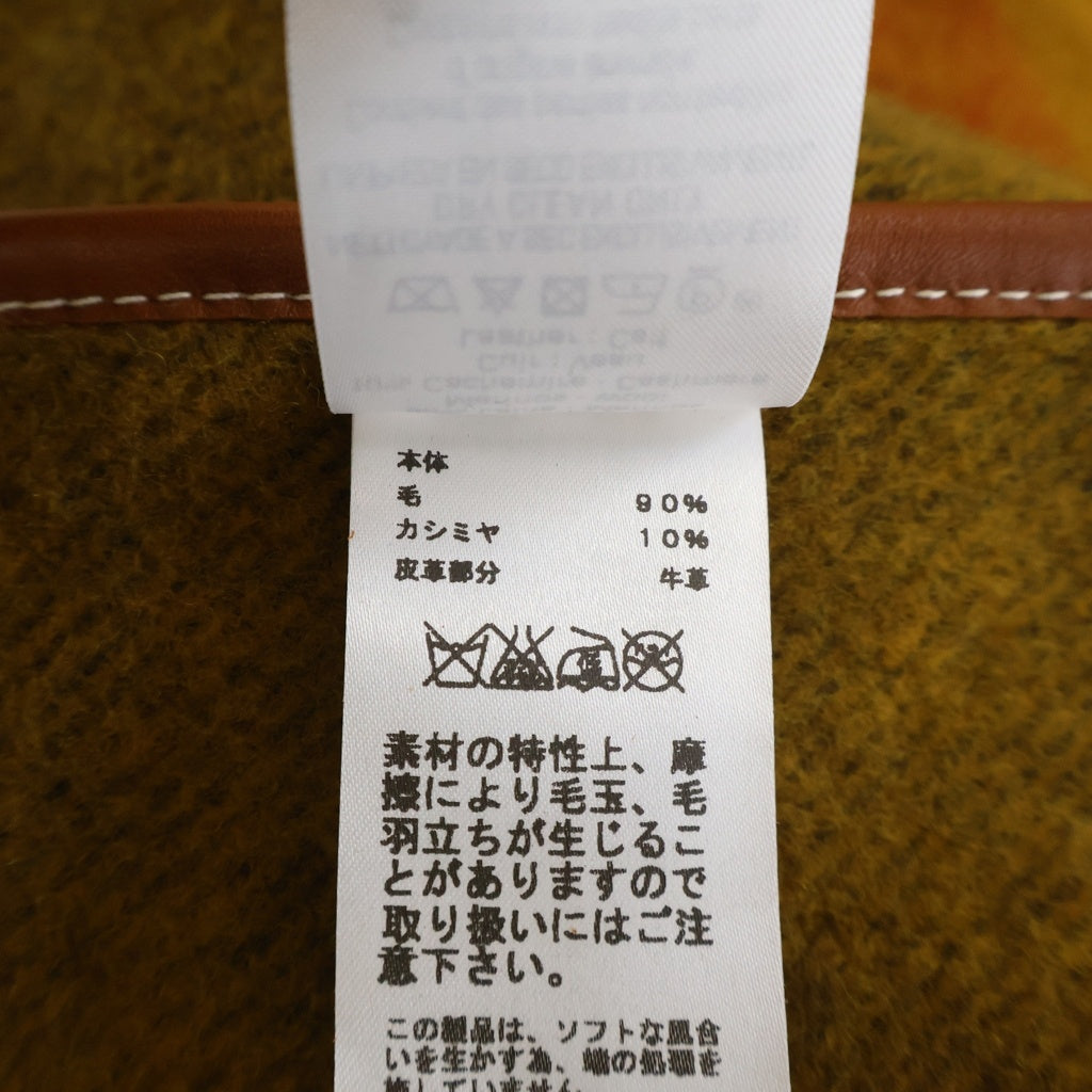 HERMES(エルメス) ロカバール タッセル付 ポンチョ ウール カシミア イエロー レディース
