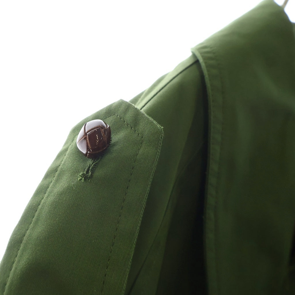 GUCCI(グッチ) Nylon Jacket with Feline Print ラインプリント トレンチコート ロングコート カーキ