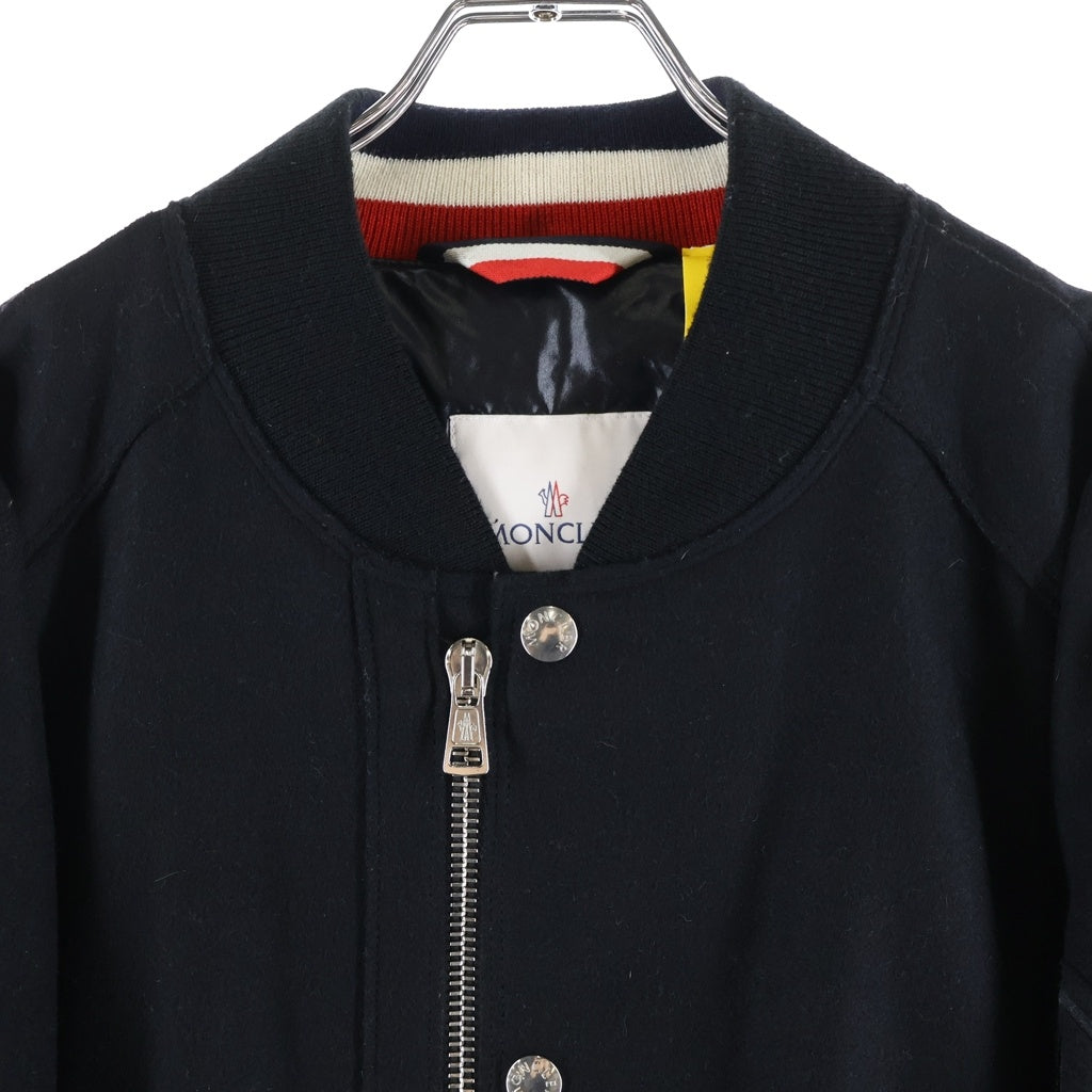 MONCLER(モンクレール) GENIUS ICAR ジーニアス ダウンジャケット ブルゾン ワッペン付き ウール ブラック D20914035205 57644