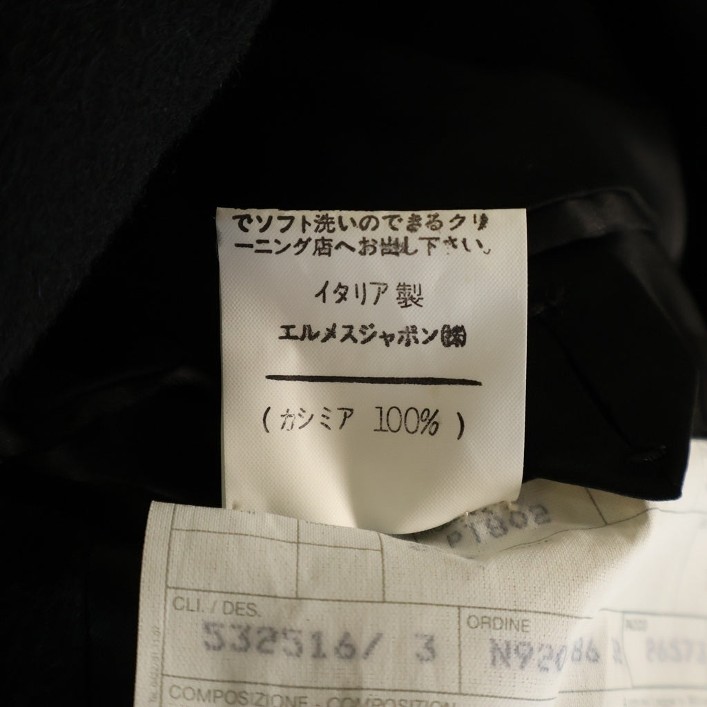 HERMES(エルメス) カシミヤロングコート ブラック