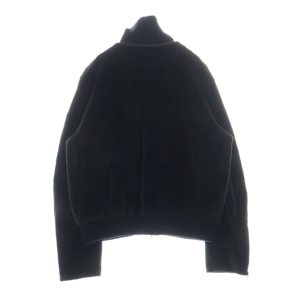 HERMES(エルメス) ジップアップ ブルゾン ジャケット リバーシブル ミンク カシミヤ ブラック