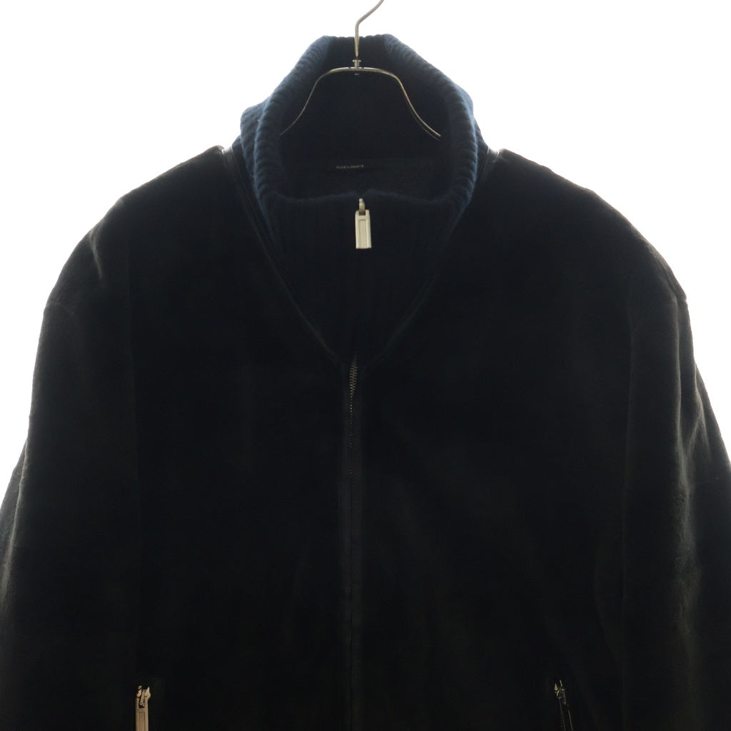 HERMES(エルメス) ジップアップ ブルゾン ジャケット リバーシブル ミンク カシミヤ ブラック