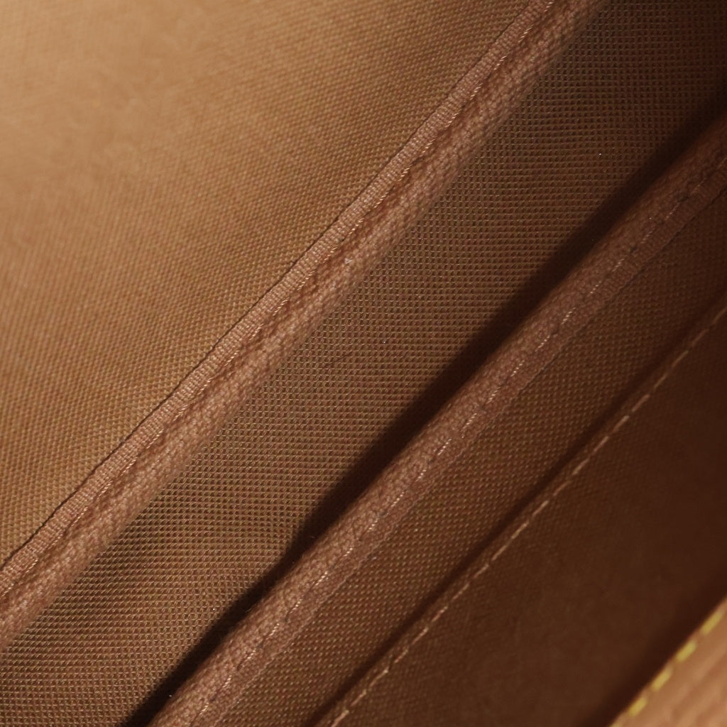 LOUIS VUITTON(ルイヴィトン) モノグラム ミュルティ・ポシェットアクセソワール ショルダーバッグ ブラウン レザー×PVC M44813 ゴールド金具 レディース