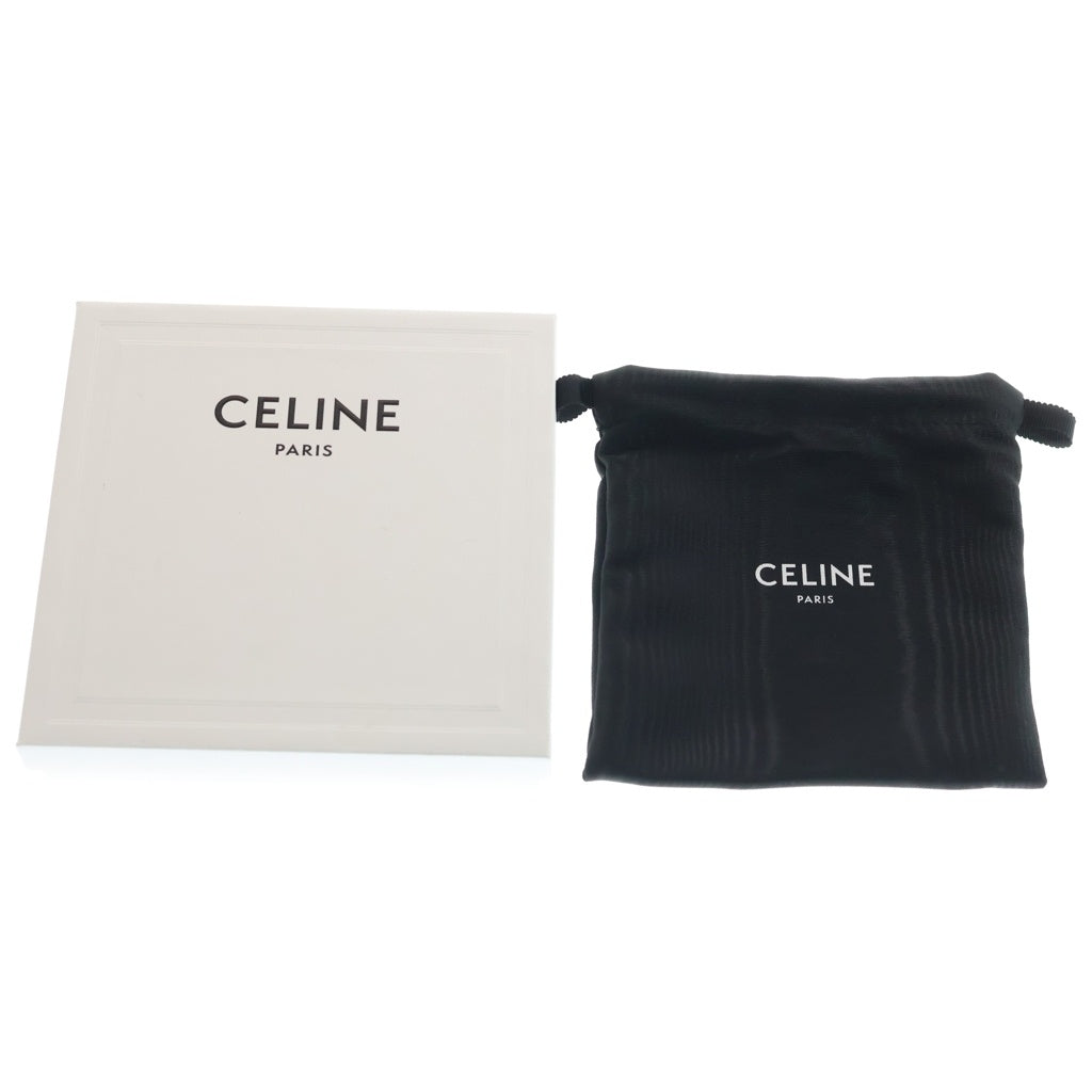 CELINE(セリーヌ) バイフォールドウォレット 2つ折り財布 型押しクロコダイル レザー ブラック レディース