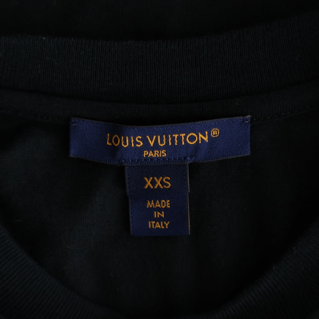 LOUIS VUITTON(ルイヴィトン) 23SS チェーンリバースロゴプリントTシャツ カットソー ブラック #XXS RW232W TXP FJTS18 レディース
