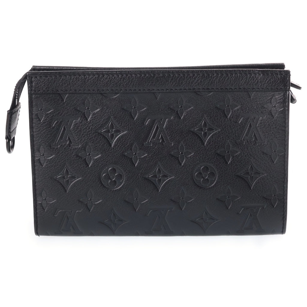 LOUIS VUITTON(ルイヴィトン) モノグラム・シャドウ ガストン・ウェアラブル ウォレット ショルダーバッグ ブラック レザー M81115 ブラック金具 レディース