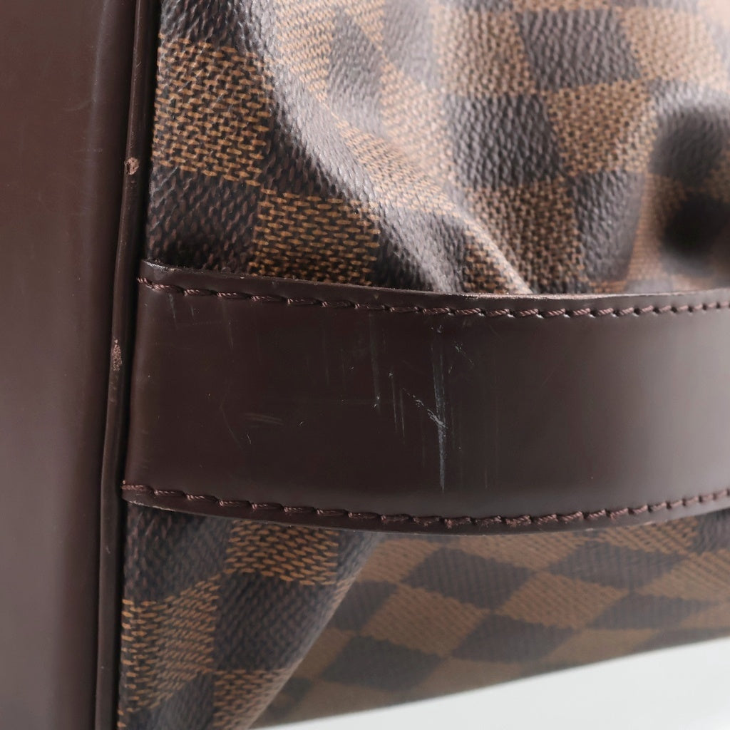 LOUIS VUITTON(ルイヴィトン) ダミエ チェルシー ハンドバッグ ボストンバッグ ブラウン レザー×PVC N51119 ゴールド金具 レディース