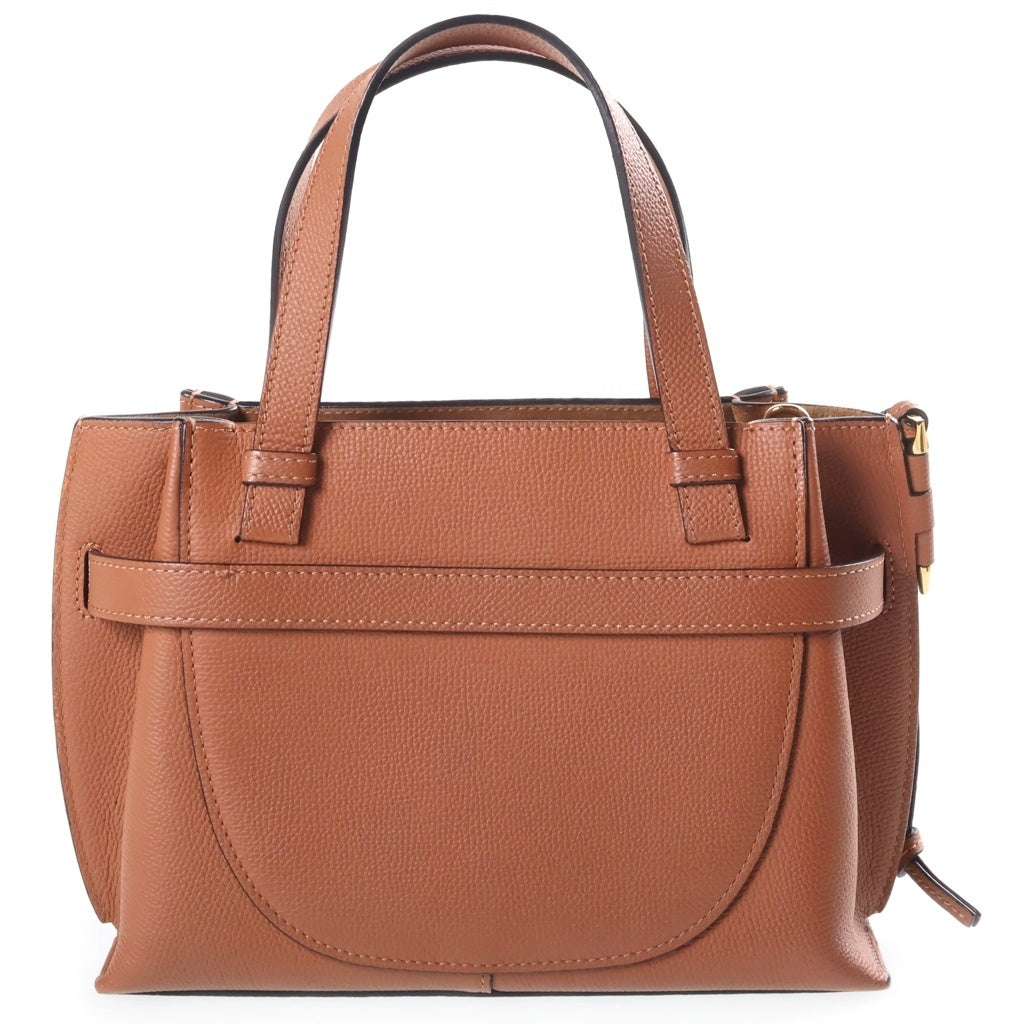 LOEWE(ロエベ) ゲートトップハンドル ミニ 2WAYハンドバッグ ショルダーバッグ ブラウン レザー ゴールド金具 レディース