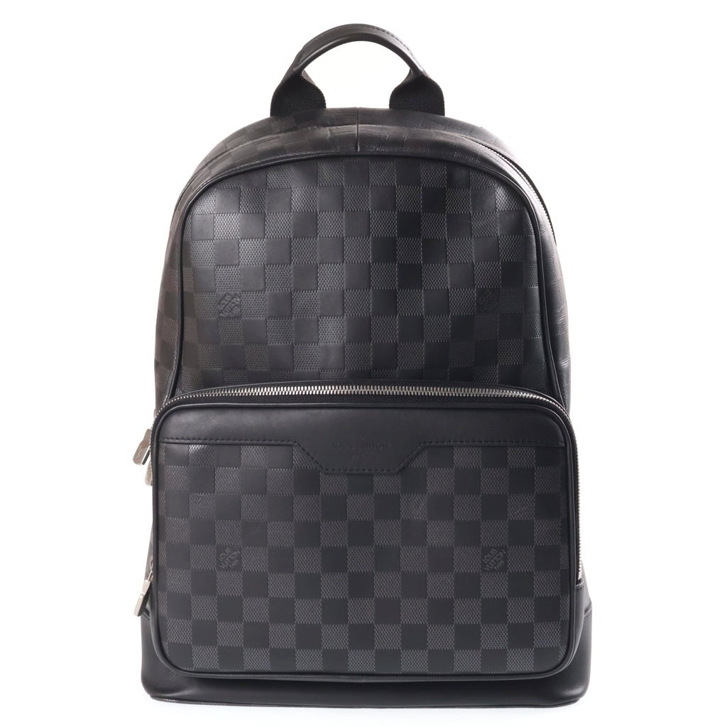 LOUIS VUITTON(ルイヴィトン) ダミエ アンフィニ アヴェニューバックパック リュックサック ブラック レザー PVC N41043 シルバー金具 レディース