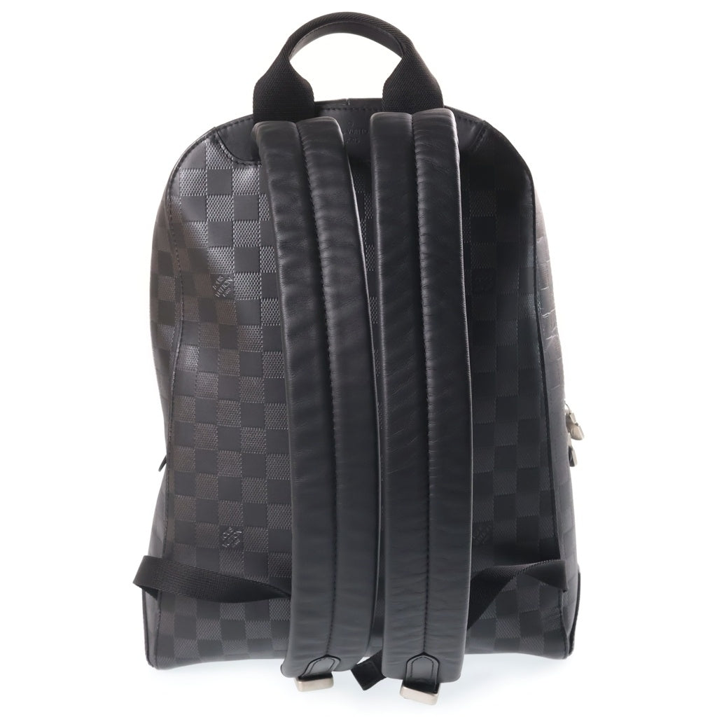 LOUIS VUITTON(ルイヴィトン) ダミエ アンフィニ アヴェニューバックパック リュックサック ブラック レザー PVC N41043 シルバー金具 レディース