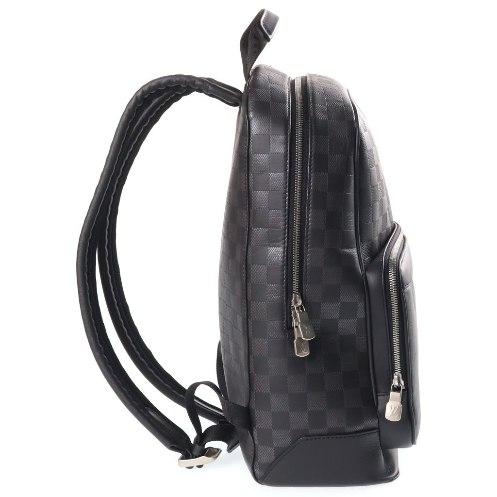 LOUIS VUITTON(ルイヴィトン) ダミエ アンフィニ アヴェニューバックパック リュックサック ブラック レザー PVC N41043 シルバー金具 レディース