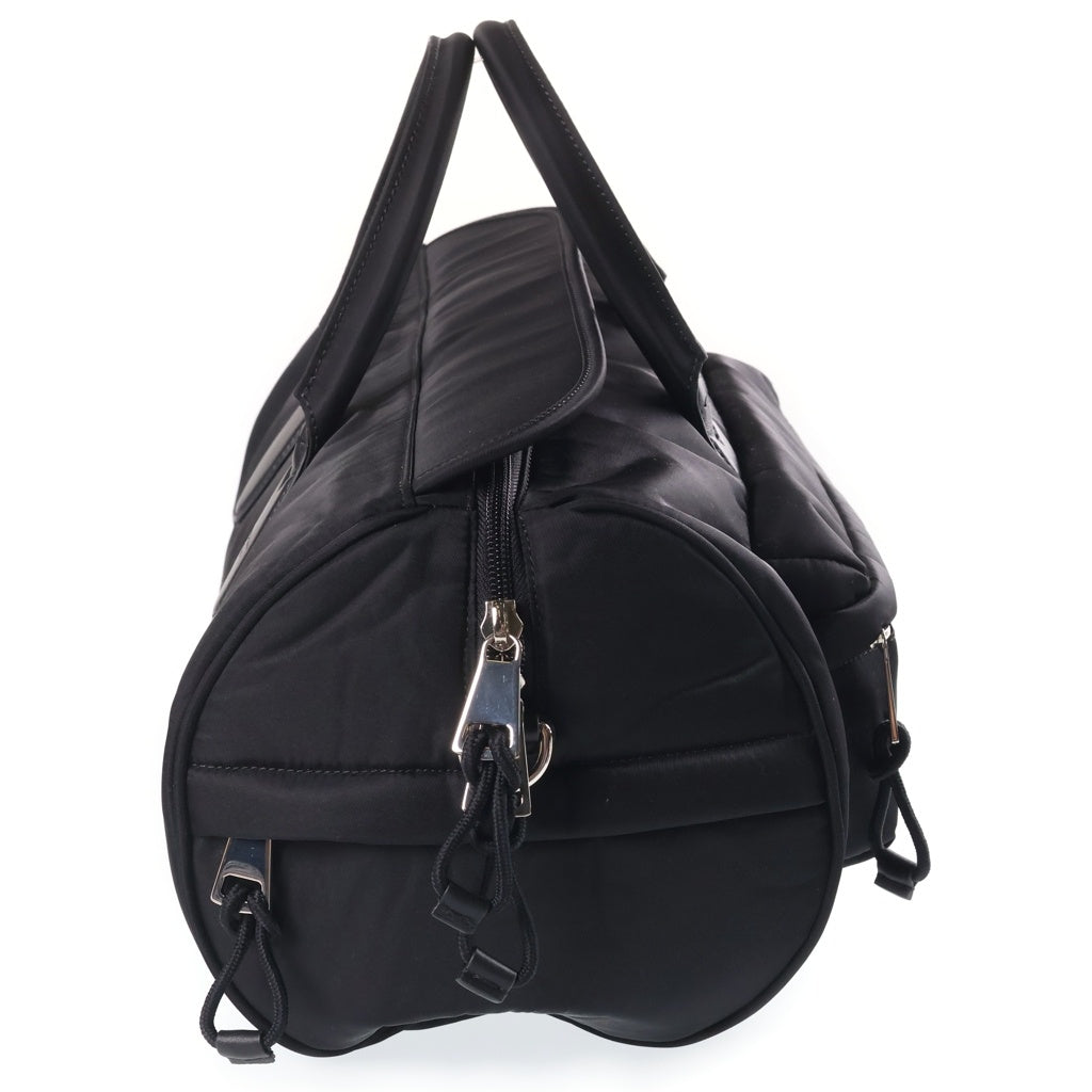 GUCCI(グッチ) シェリーライン ミディアム ダッフルバッグ 2WAYハンドバッグ ショルダーバッグ ブラック ナイロン 800185 シルバー金具