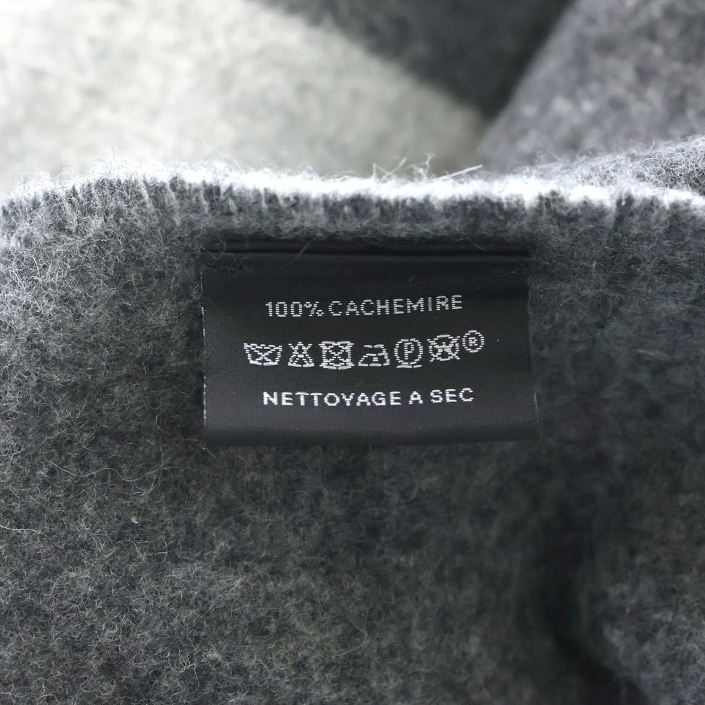 HERMES(エルメス) レクトヴェルソ マフラー グレー カシミヤ レディース