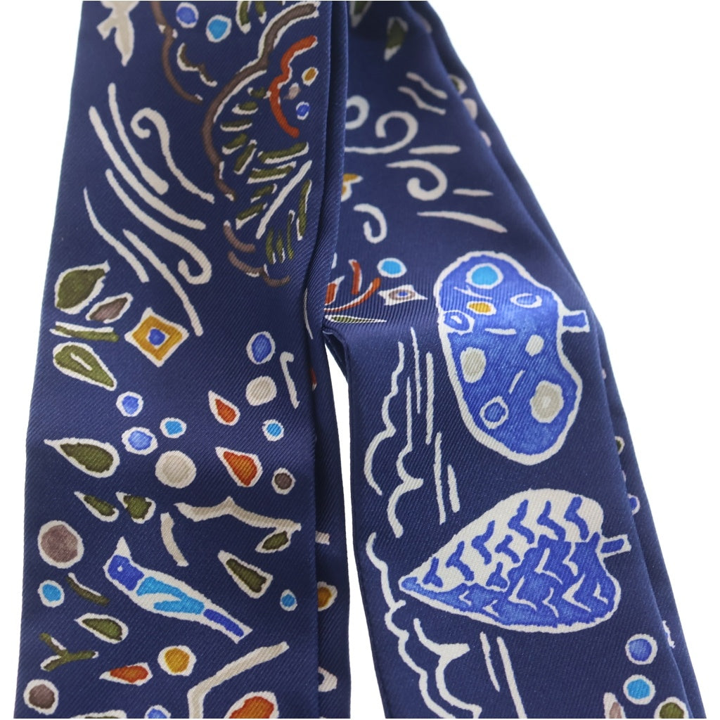 HERMES(エルメス) ツイリー ISOLA DI PRIMAVERA 春の島 シルクスカーフ ブルー レディース