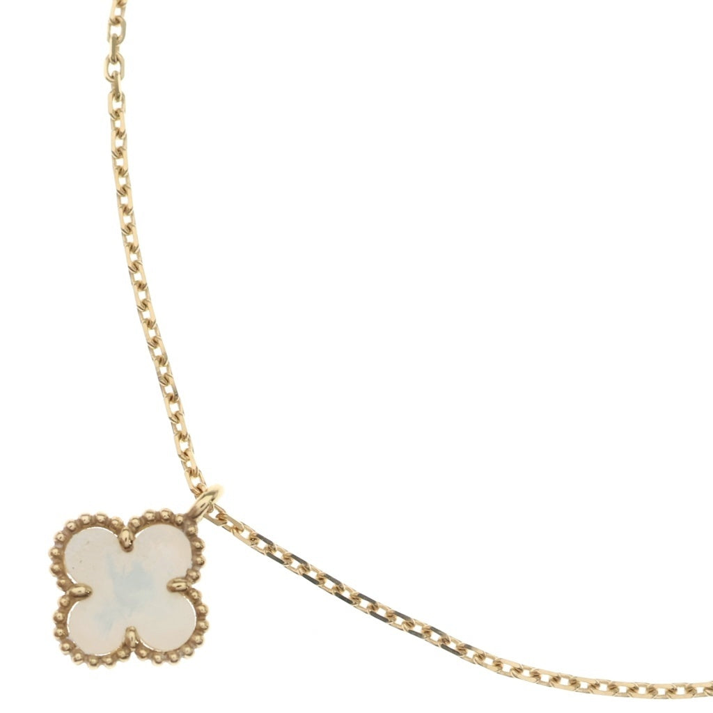 Van Cleef & Arpels(ヴァンクリーフアンドアーペル) スウィートアルハンブラ マザーオブパール ネックレス K18YG イエローゴールド VCARF69100 レディース