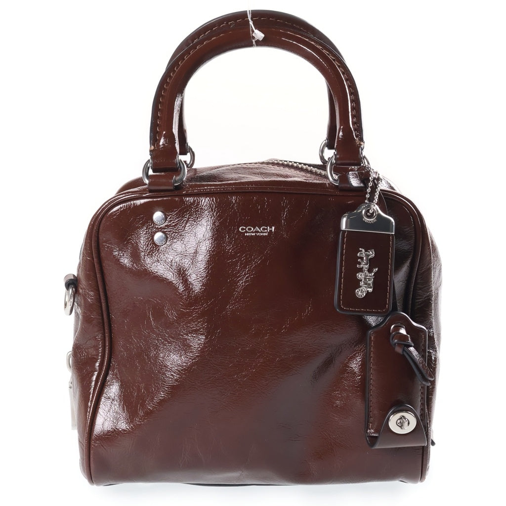 COACH(コーチ) キューブ ローグ 20 2WAYハンドバッグ ショルダーバッグ ブラウン レザー D2580-CBH04 シルバー金具 レディース