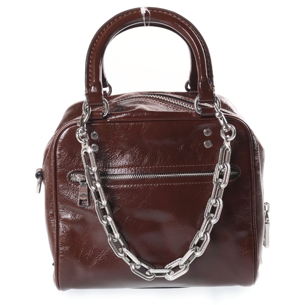 COACH(コーチ) キューブ ローグ 20 2WAYハンドバッグ ショルダーバッグ ブラウン レザー D2580-CBH04 シルバー金具 レディース