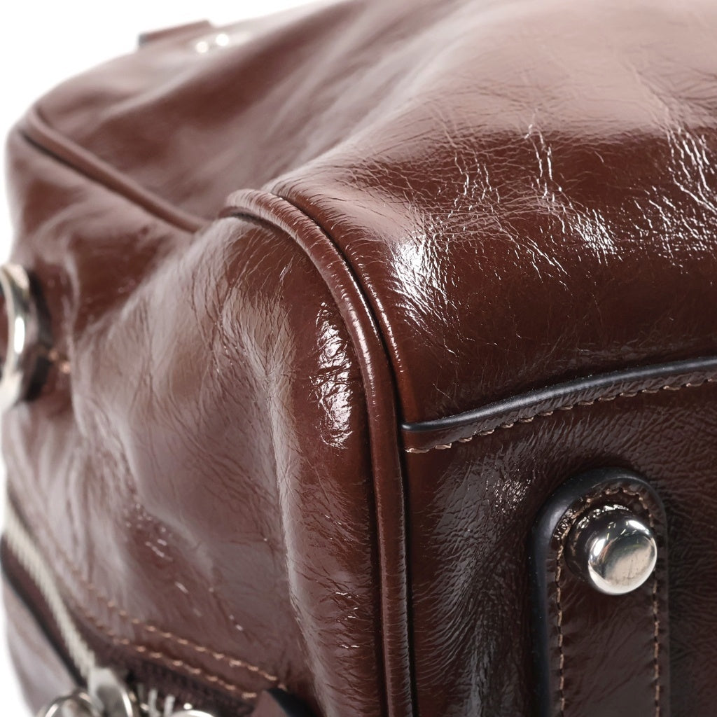 COACH(コーチ) キューブ ローグ 20 2WAYハンドバッグ ショルダーバッグ ブラウン レザー D2580-CBH04 シルバー金具 レディース