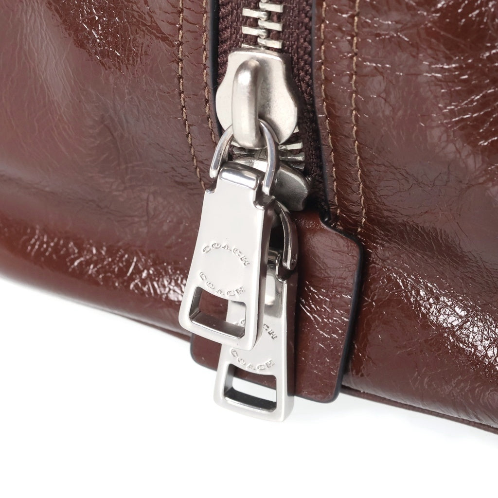 COACH(コーチ) キューブ ローグ 20 2WAYハンドバッグ ショルダーバッグ ブラウン レザー D2580-CBH04 シルバー金具 レディース