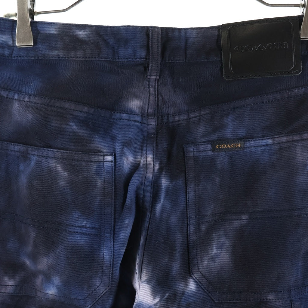 COACH(コーチ) タイダイ ストレートデニムパンツ ジーンズ ネイビー #2 レディース