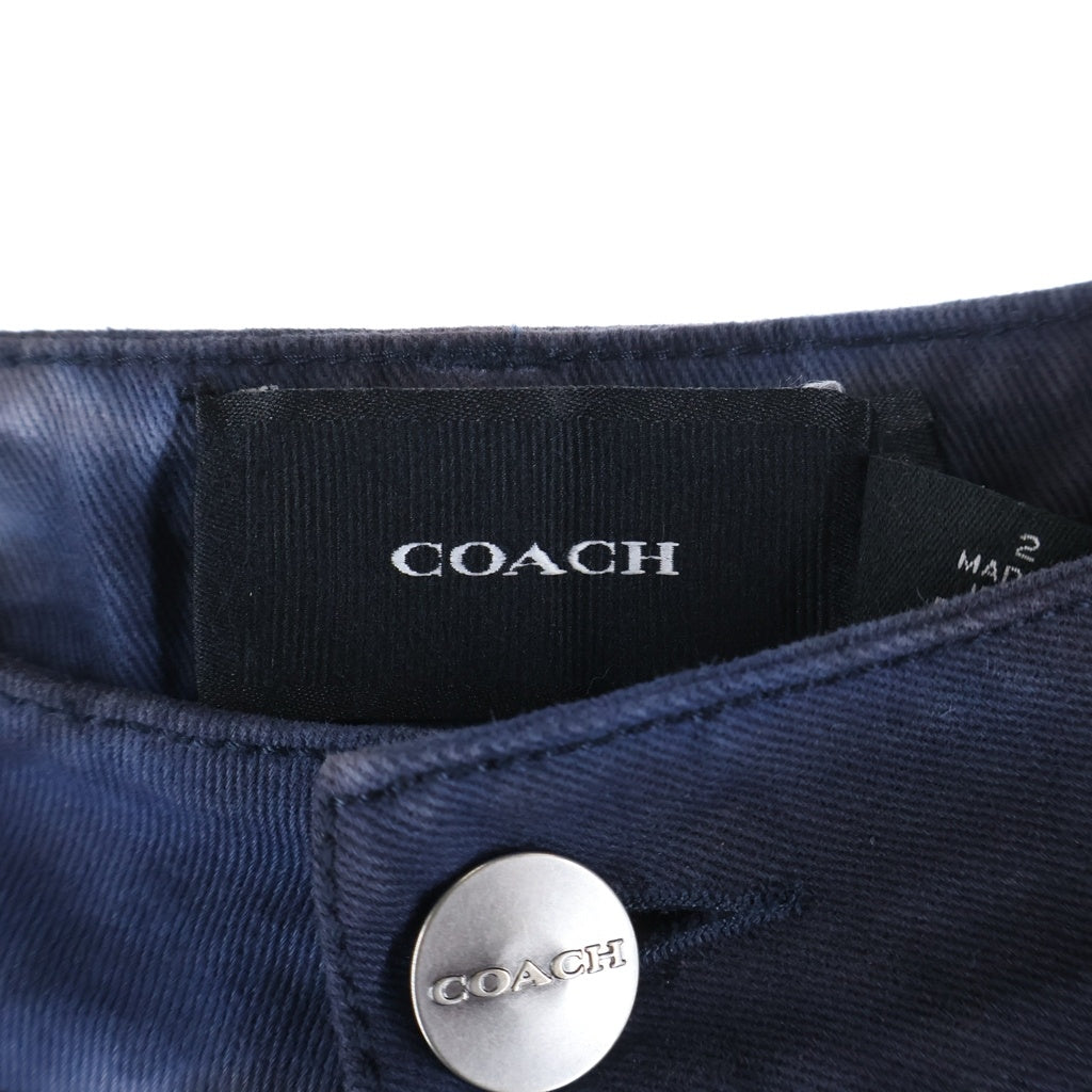 COACH(コーチ) タイダイ ストレートデニムパンツ ジーンズ ネイビー #2 レディース