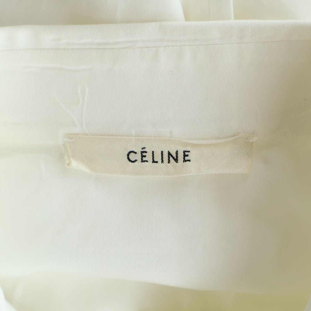 CELINE(セリーヌ) ドレスシャツ 長袖 コットン ホワイト レディース