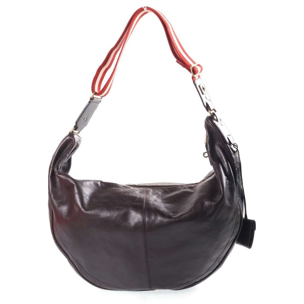 BALLY(バリー) レザー ワンショルダー バッグ ブラウン ゴールド金具