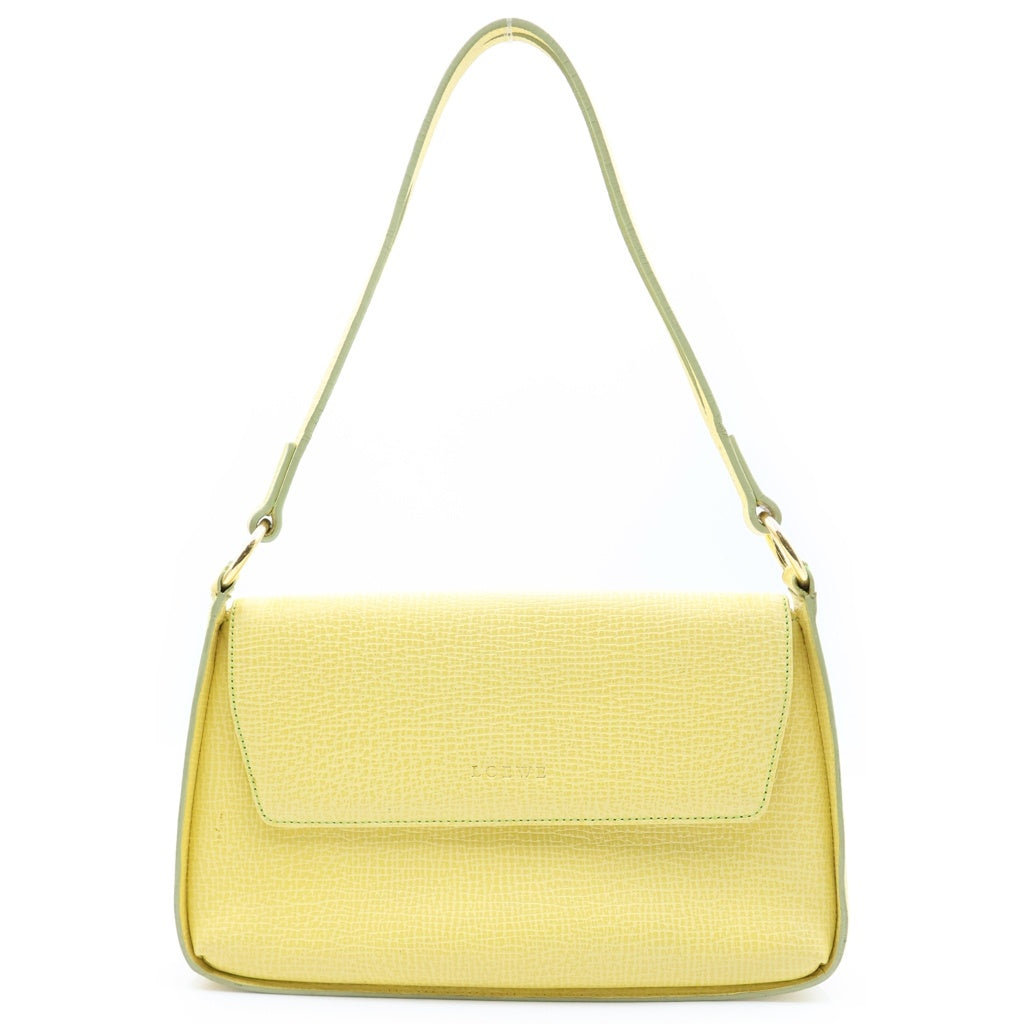 LOEWE(ロエベ) ワンショルダーバッグ ハンドバッグ ロゴ レザー イエロー レディース