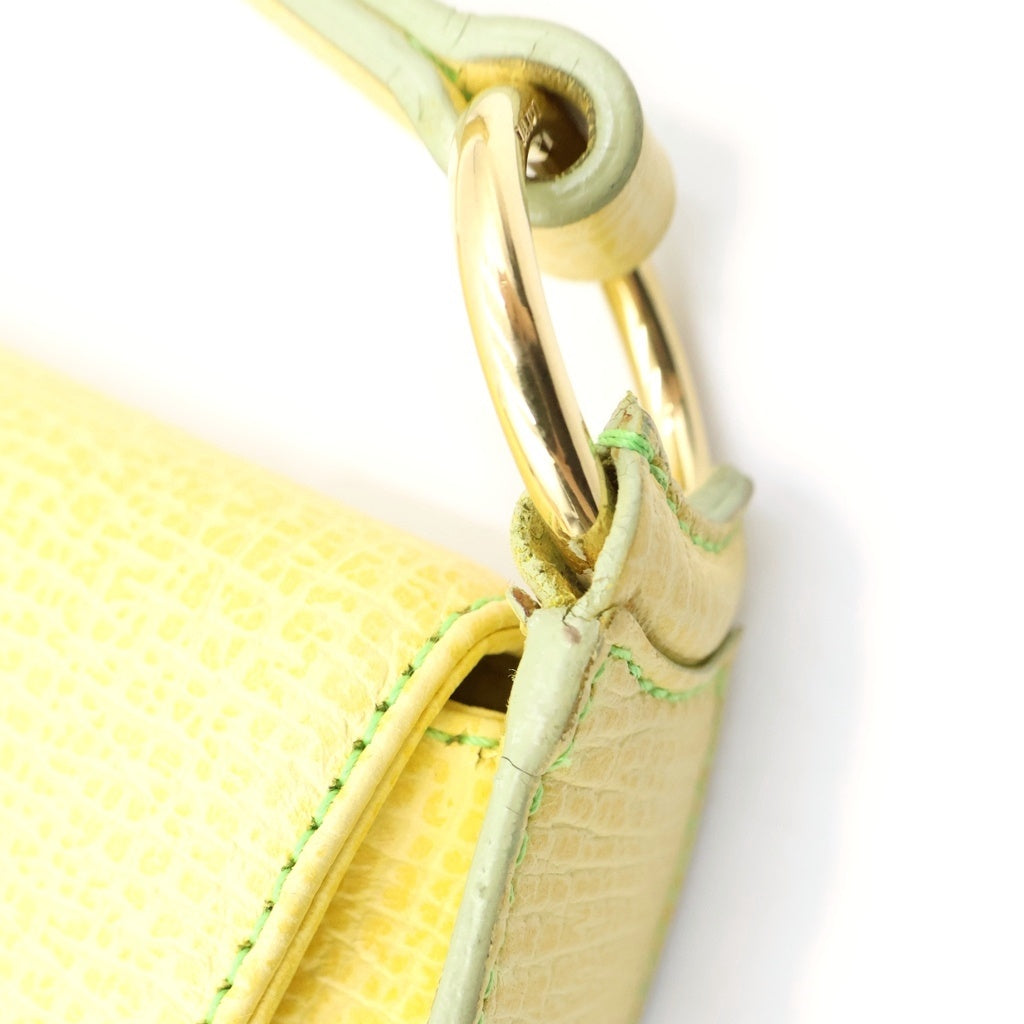 LOEWE(ロエベ) ワンショルダーバッグ ハンドバッグ ロゴ レザー イエロー レディース