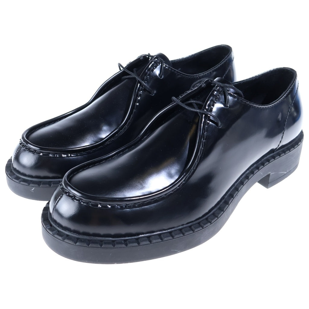 PRADA(プラダ) ブラッシュドレザーレースアップブーツ ドレスシューズ ローファー ローカットシューズ ブラック 2EE346