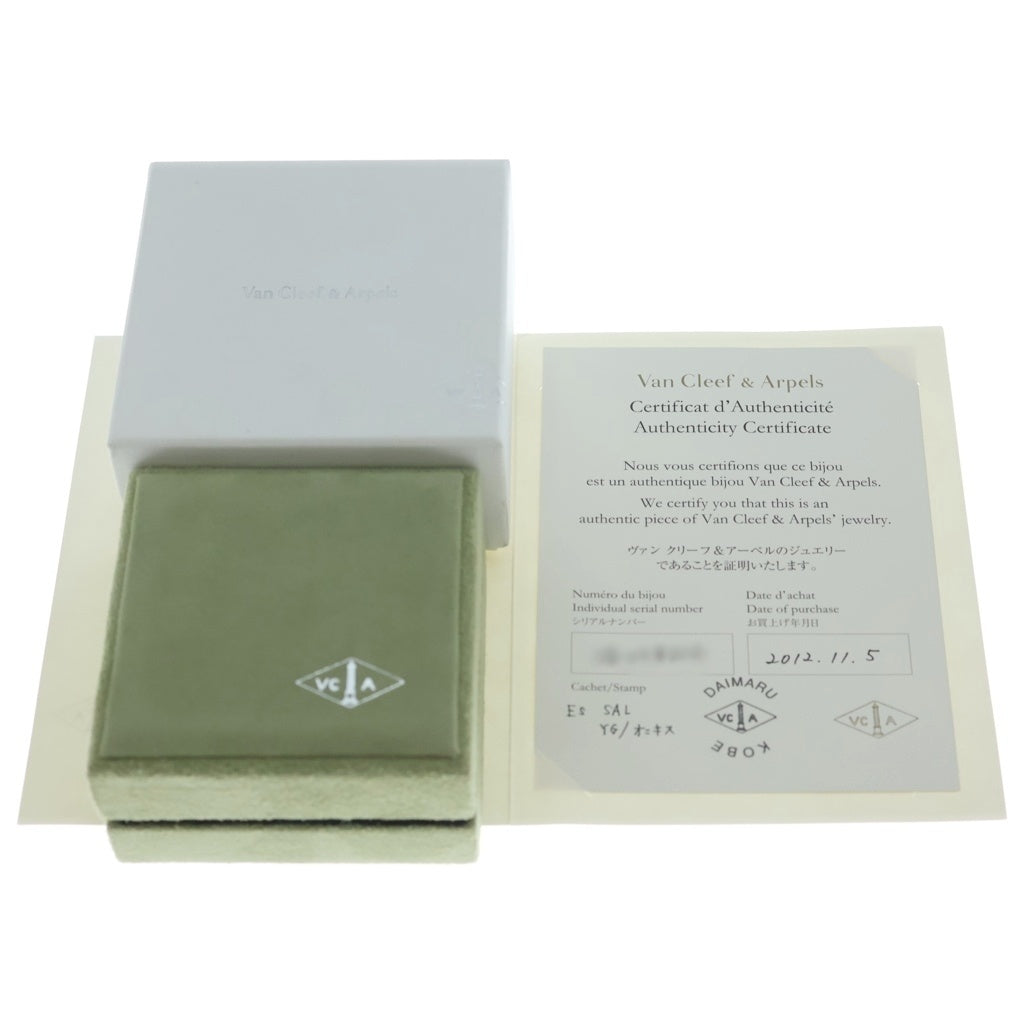 Van Cleef & Arpels(ヴァンクリーフアンドアーペル) スウィートアルハンブラ オニキス ピアス イエローゴールド 750YG VCARA44900 レディース