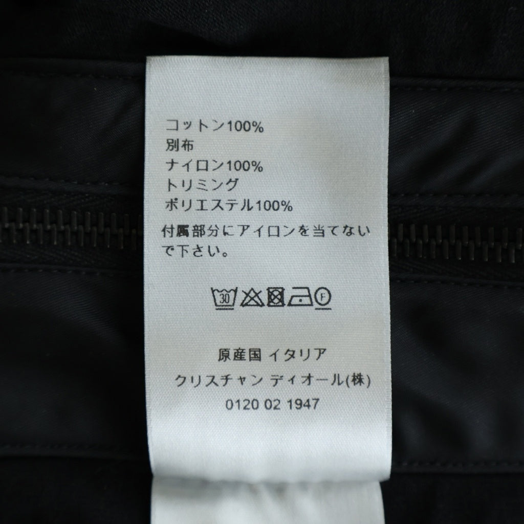 DIOR(ディオール) ×Sacai 21AW Panelled Sweatshirt 長袖 カットソー ドッキング ブラック コットン/ナイロン 213J642A0554