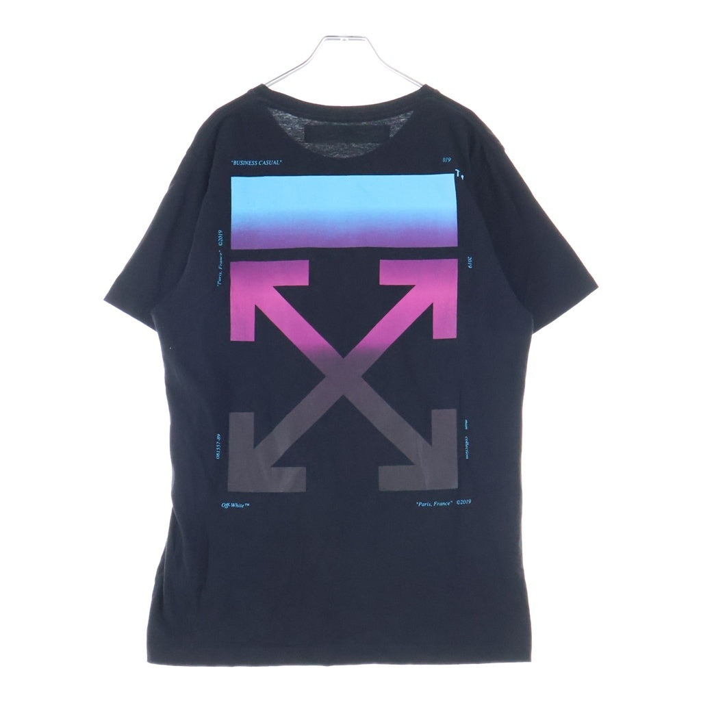 OFF-WHITE(オフホワイト) 18AW GRADIENT OVER TEE 半袖カットソー Tシャツ ブラック コットン OMAA027F18185005