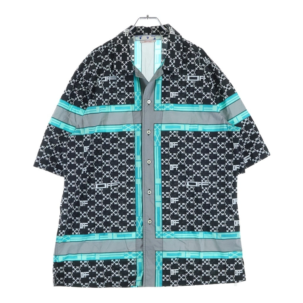 OFF-WHITE(オフホワイト) 22S 半袖シャツ ホワイト/ブラック/ブルー コットン OMGA196S22FAB004
