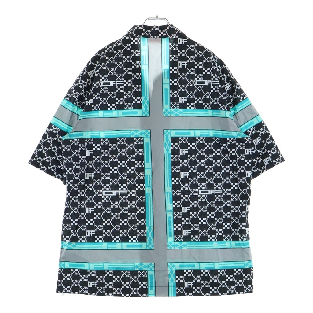 OFF-WHITE(オフホワイト) 22S 半袖シャツ ホワイト/ブラック/ブルー コットン OMGA196S22FAB004