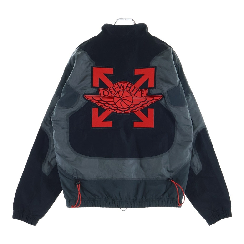 OFF-WHITE(オフホワイト) ×Jodan Woven Jacket 20SS ナイロンジャケット ブラック/レッド