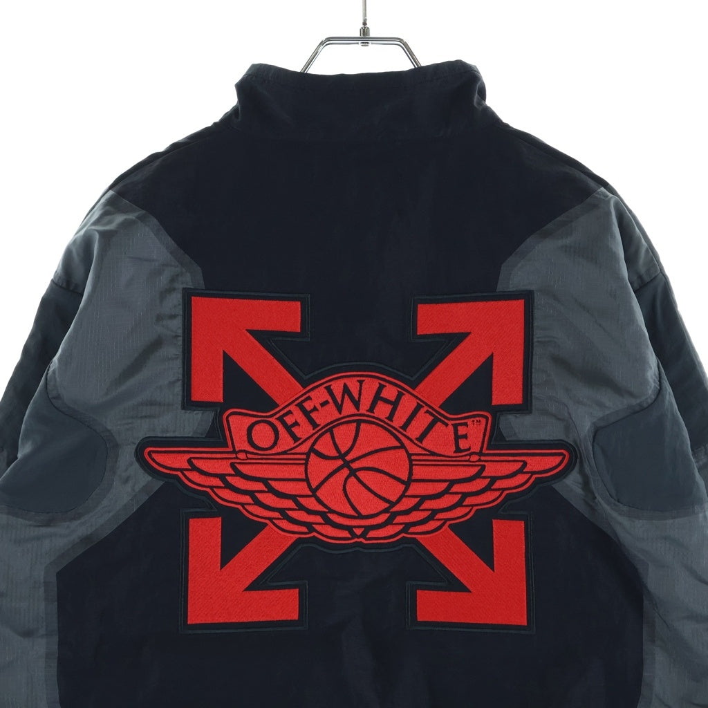 OFF-WHITE(オフホワイト) ×Jodan Woven Jacket 20SS ナイロンジャケット ブラック/レッド