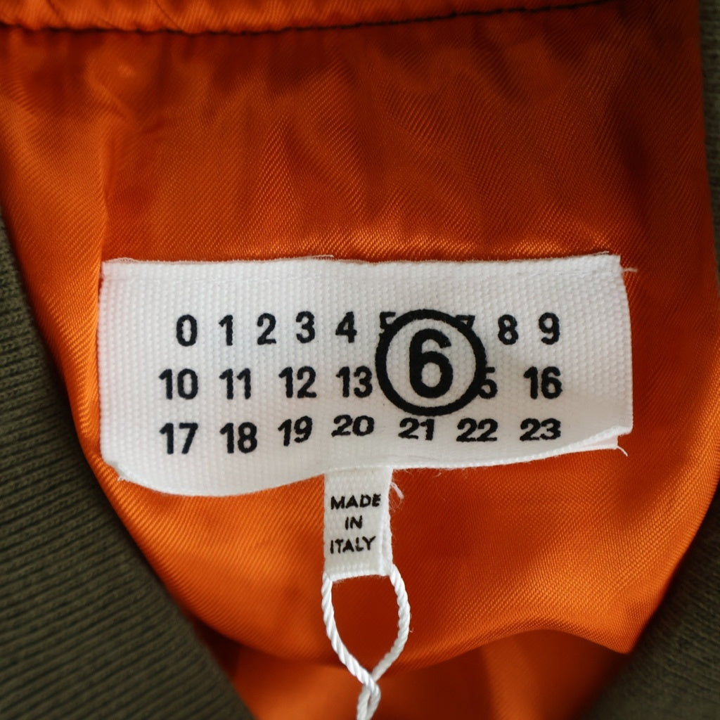 Maison Margiela(メゾンマルジェラ) 25SS デニム ドッキング ジップアップ MA-1 フライト ボンバージャケット カーキ/インディゴ SH0AM0044